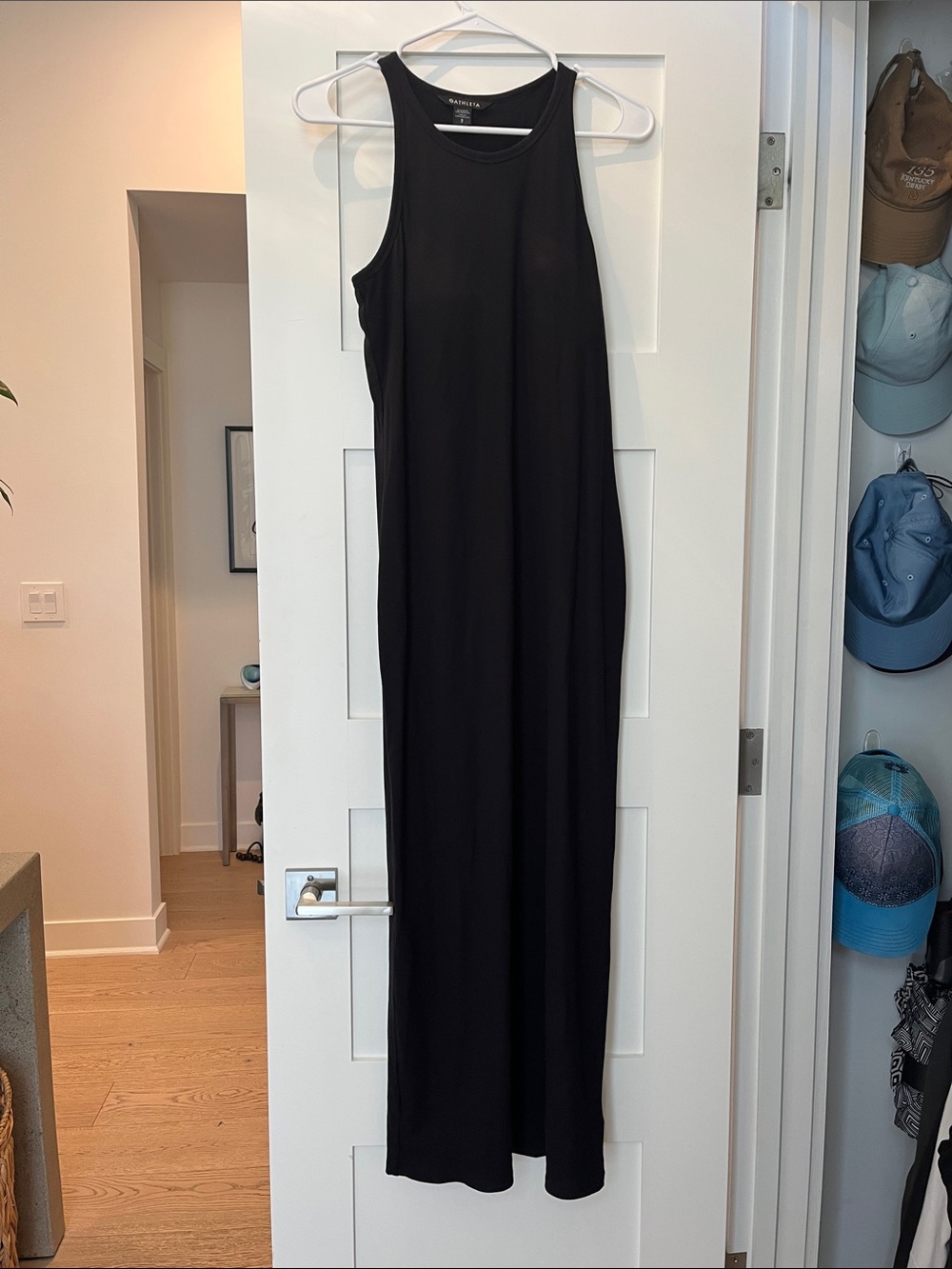 Athleta Black Sleeveless Maxi Tank Dress